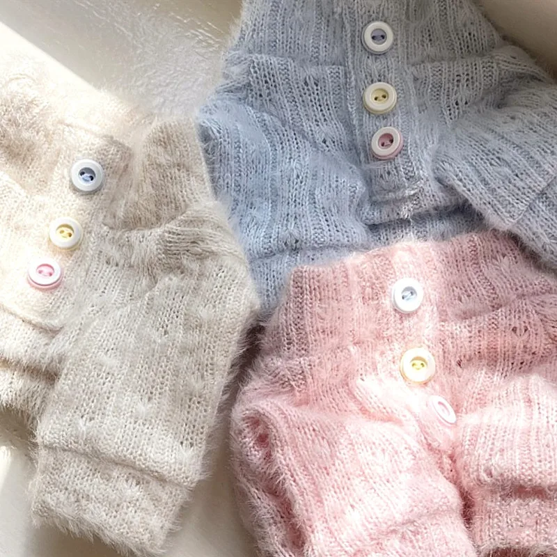 Autumn and Winter Pet Knitted Sweater Teddy Cat Yorkshire High Neck Sweater Cute Base Sweater Puppy Clothes