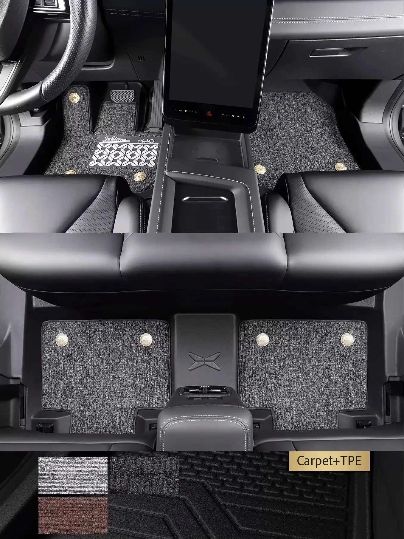 Left-Hand Drive Car Custom Fit Floor Mat For XPENG G3 G3i 2018-2021 Full‑SurroundedFoot Liner Durable Floor Guard Protector