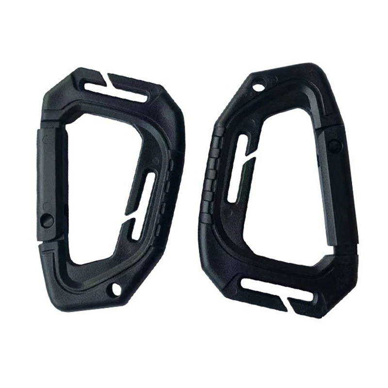 1Pc Big D-type Plastic Steel Tactical Molle Quick Hook Hanging Buckle Clip Maximum Tensile Force About 200 Pounds