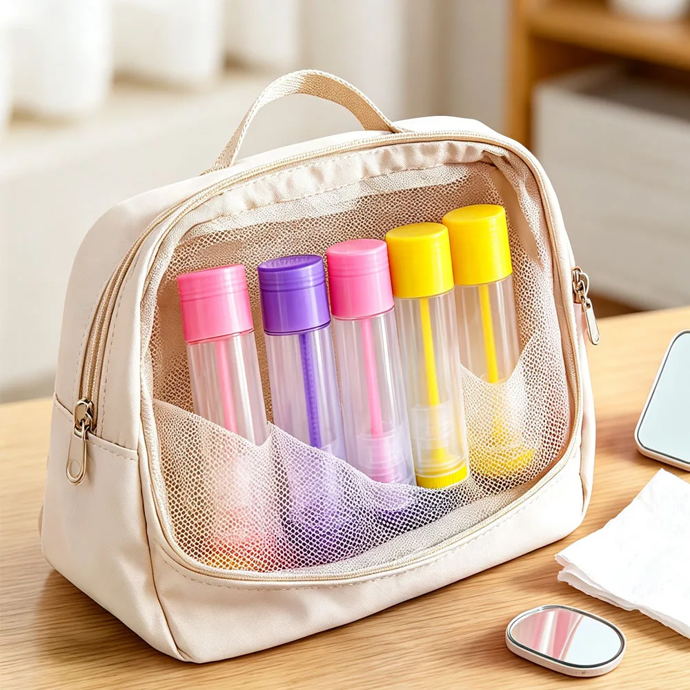 100Pcs 5ml Empty Multi-Color Lip Blam Tubes Refillable Plastic Lipstick Containers For Cream Chapsticks Lip Gloss Tube Holder