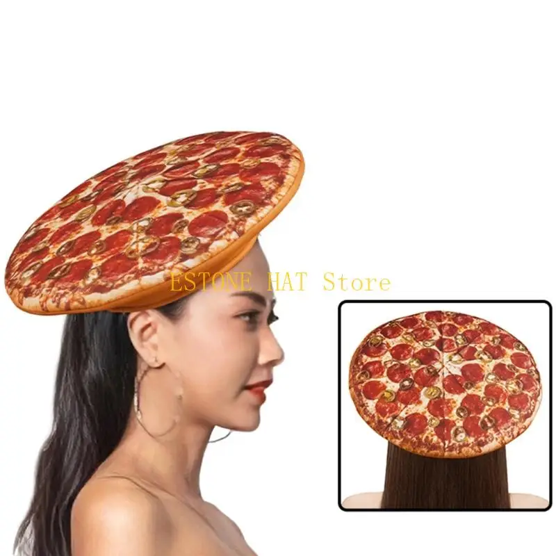 49MF Pizza Hat Headwear for Halloween Theme Party, Group Photos, and Costume Use