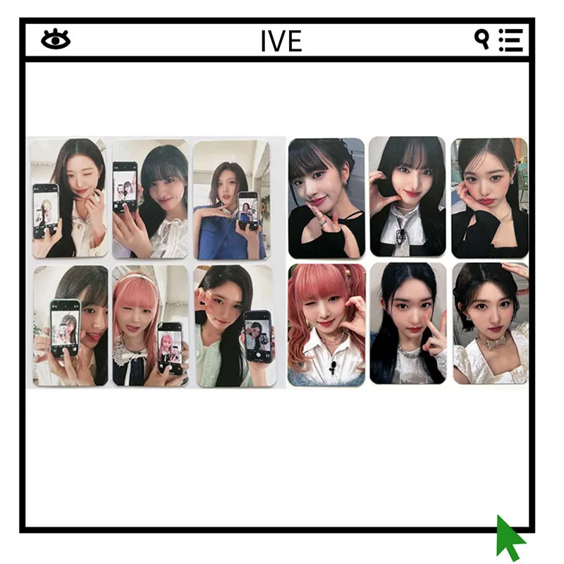 

6Pcs/Set KPOP LOMO Cards IVE Album I've IVE WM2.0 Signing Cards Selfie Photocards Wonyoung Liz Yujin Postcard Fans Collectibles