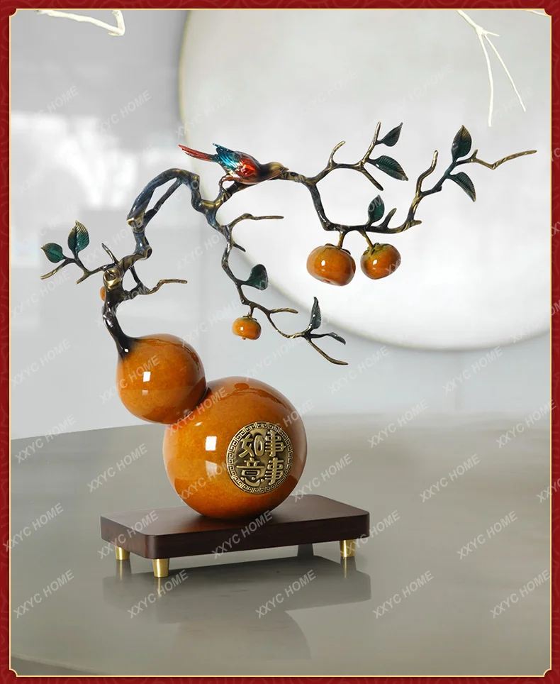 

New Chinese enamel color Ruyi gourd home accessories office living room housewarming gift