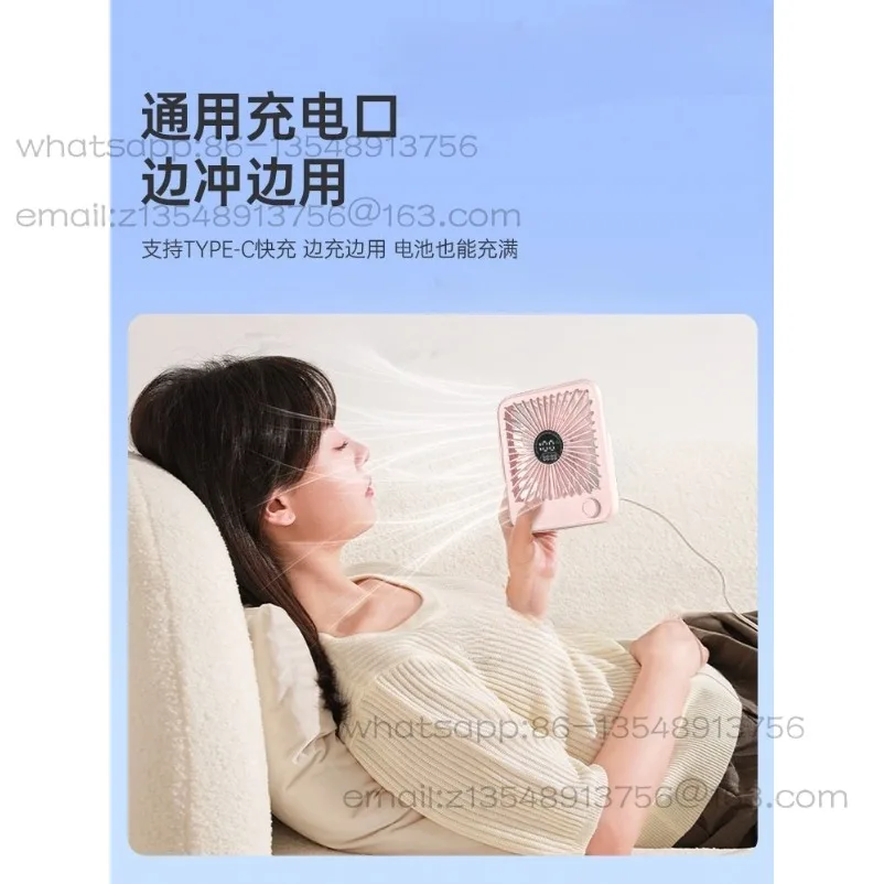 New Office Desktop Fan Silent Student Dormitory Bed Small Fan Usb Charging Model Can Be Hung Up