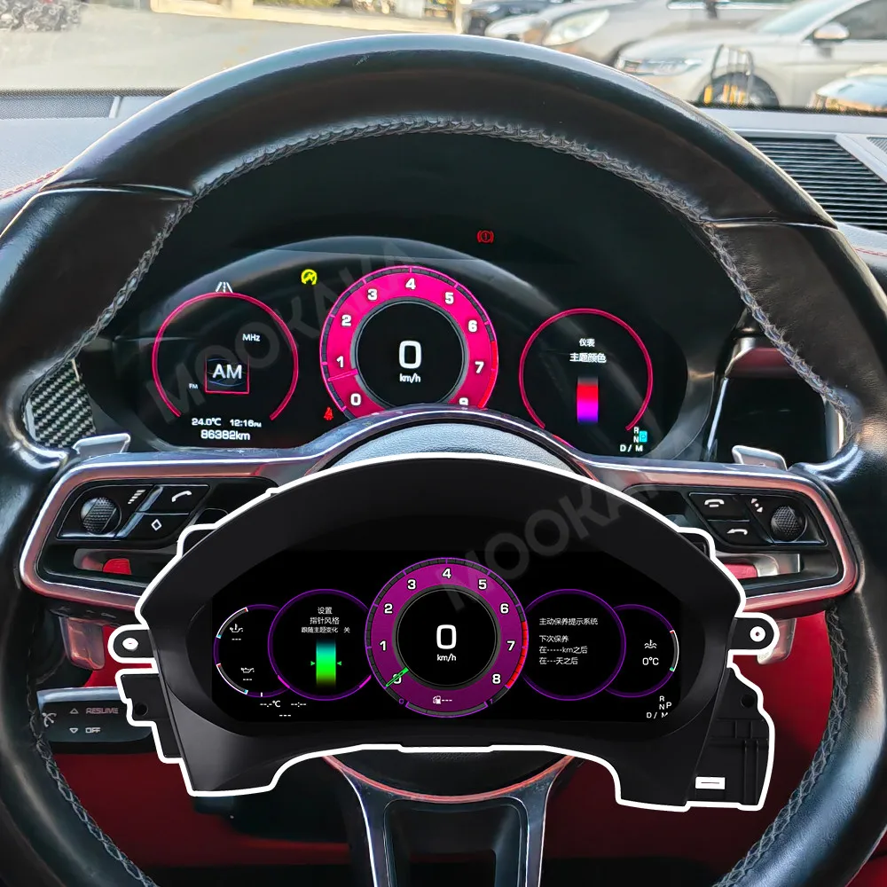RHD LHD Digital Dashboard For Porsche Macan 2014~2025 Carplay Car Cluster LCD Meter Virtual Cockpit Digital Instrument Panel