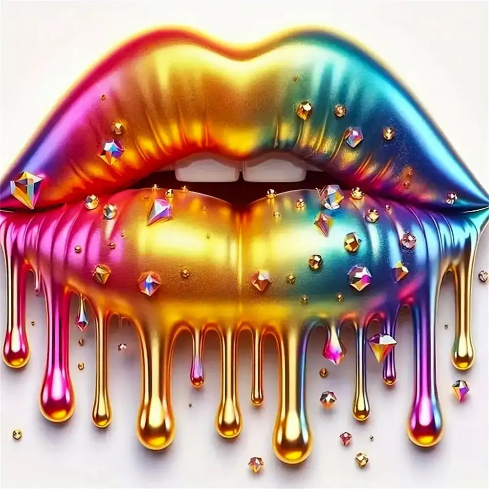 

5D DIY Алмазная картина Губы Персонаж Алмазная мозаика Портрет Акриловые принадлежности для рукоделия Вышивка Красочный Настенный декор