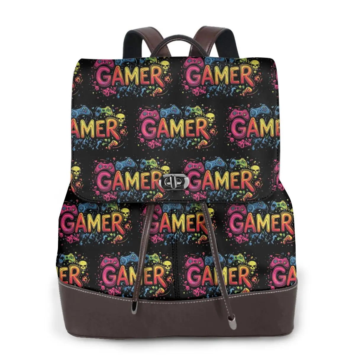 Gamer Controller Video Game Gaming Gamepad Bookbag School Student Bags Hiking Travel Daypack for Women Fashion Derma Backpack