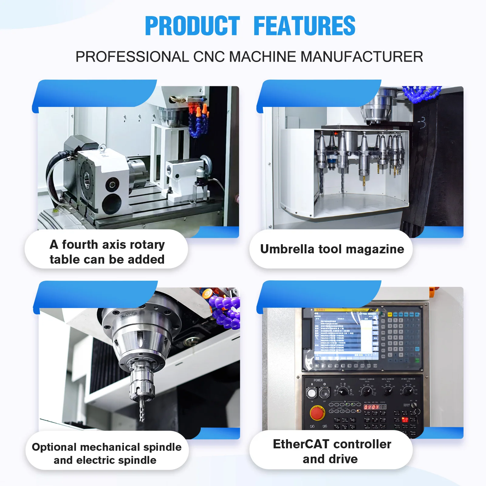 Compact CNC Mill Machine with Reliable Motor for Precision Small Parts Manufacturing