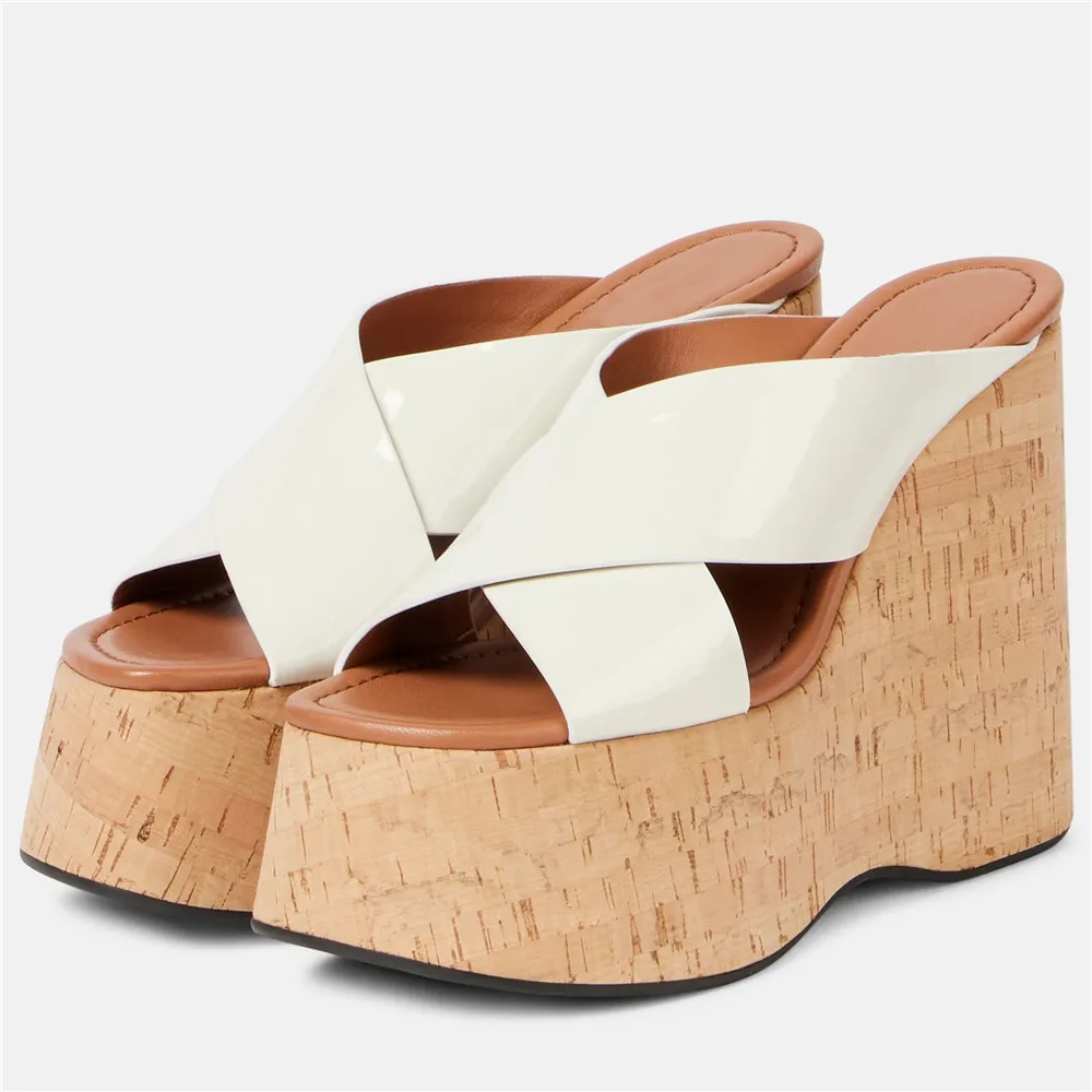 

Модные женские сандалии из соломенной ткани, женские сандалии на платформе с круглым носком и открытым носком на толстой подошве, пикантные женские туфли на высоком каблуке