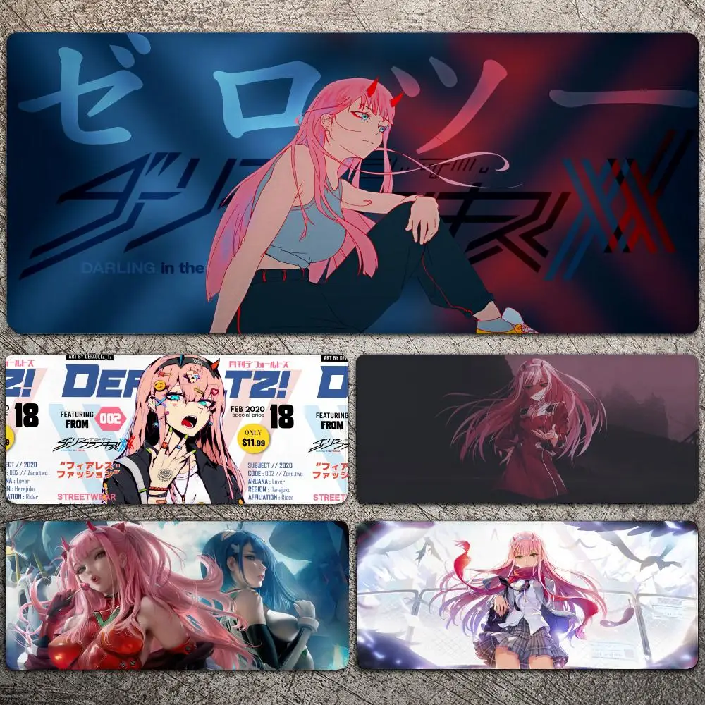 Zero Two Darling In The FranXX Mousepad Large Gaming Mouse Pad LockEdge Thickened Computer Keyboard Table Desk Mat