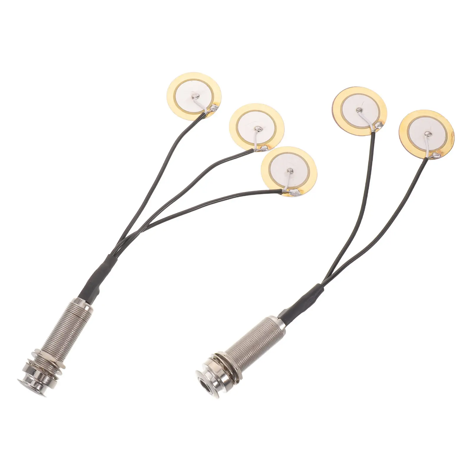 2Sets Acoustic Guitar Pickup Piezo Contact Transducer Self Adhesive Mono Pickup for Violin Ukulele Cello Electronic Acoustic view 3