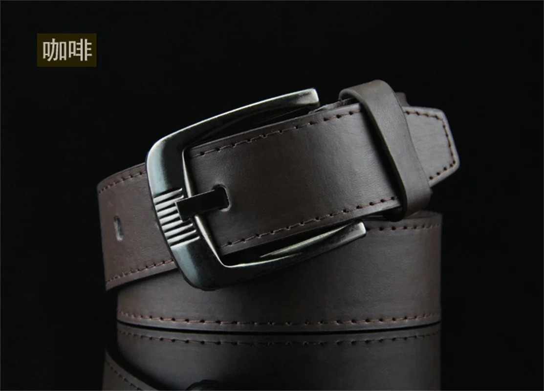 Alloy Pin Buckle Men\'s Belt Casual Jeans Belt Male All-match PU Leather Campus Student Designer Waistband Wholesale