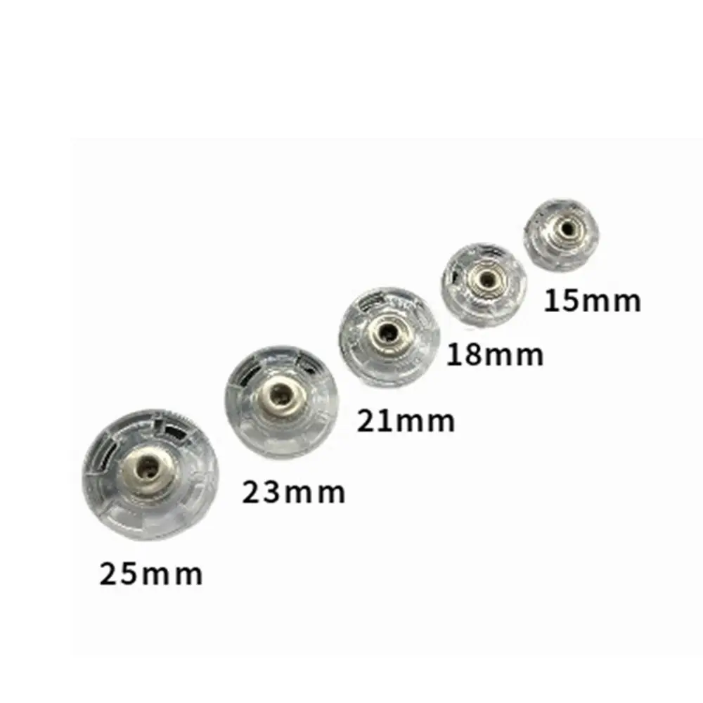 10Pcs Transparent Fastener Sewing Accessories Invisible Acrylic Press Stud Round DIY Snap Button