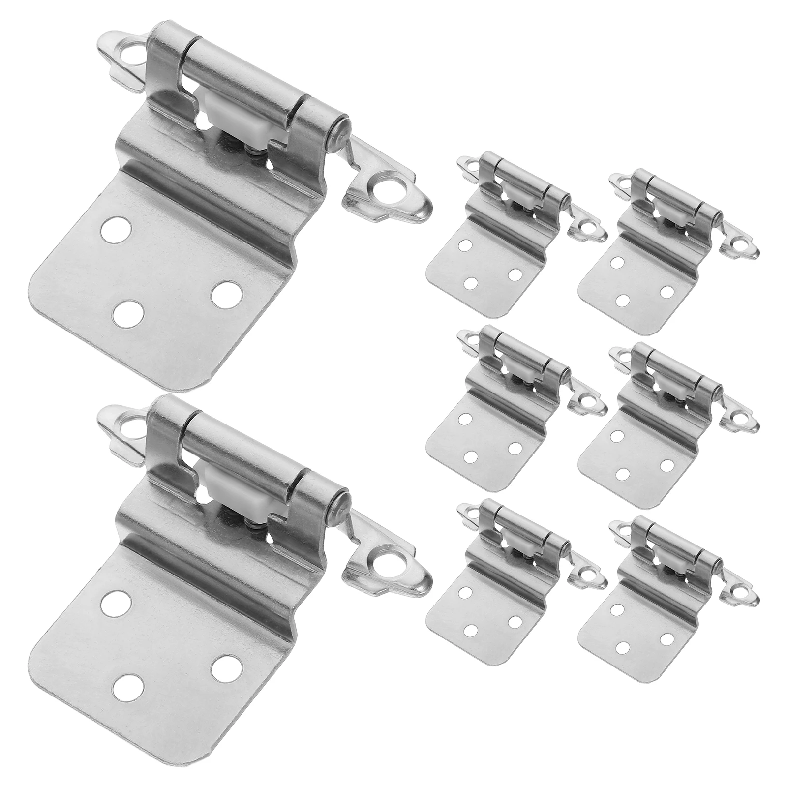 

8pcs Concealed Cabinet Hinges Soft Close Self Closing Kitchen Cupboard Door Bumper Replacement Hardware Iron Bedroom Bathroom