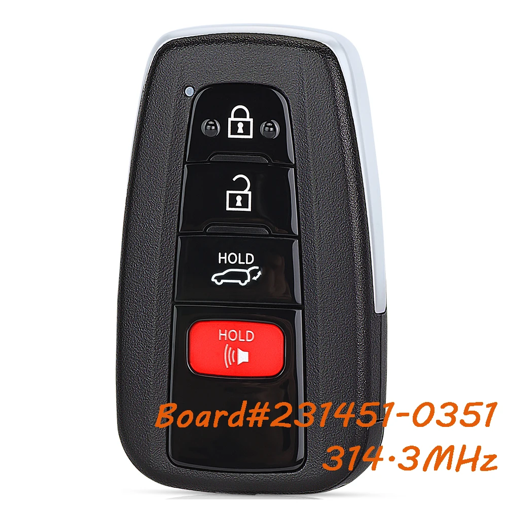 

DIYKEY 231451-0351 Smart Remote Car Key Fob for Toyota RAV4 Highlander 2019 2020 2021 2022 HYQ14FBC 314.3MHz