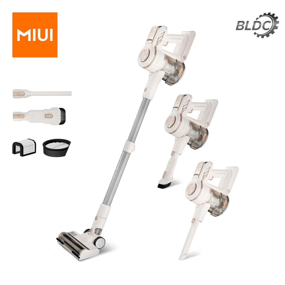 MIUI Cordless Vacuum Cleaner Hard Floor Carpets Pet Hair  Dual Motor Vacuum Cleaner Cleaning Machine Removable Battery