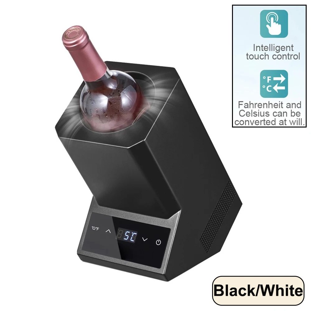 Wein-Champagner-Kühler, Edelstahl, elektronischer Eiskühler, Rotwein, schnelle Kühlung, Kühler, Temperaturregelung, Einstellung