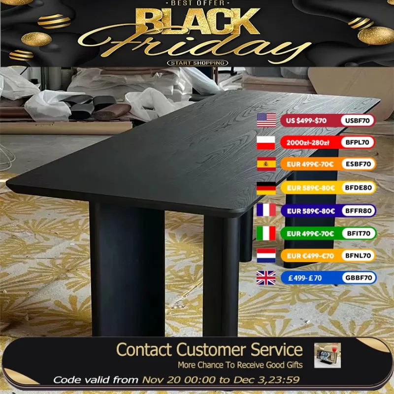 

Italian Modern Wood Dining Tables Nordic Luxury Design Black Center Dining Tables Living Room Mesas De Comedor Home Furniture