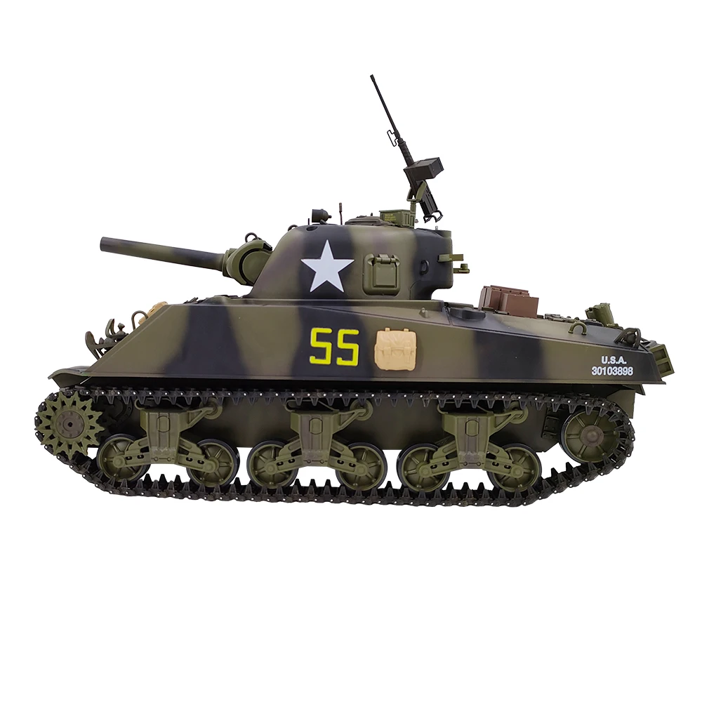 Coollbank 1/16 escala eua sherman m4a3 tanque de batalha 2.4ghz rádio controle remoto tanque brinquedos modelo militar rc tanque veículo presentes menino