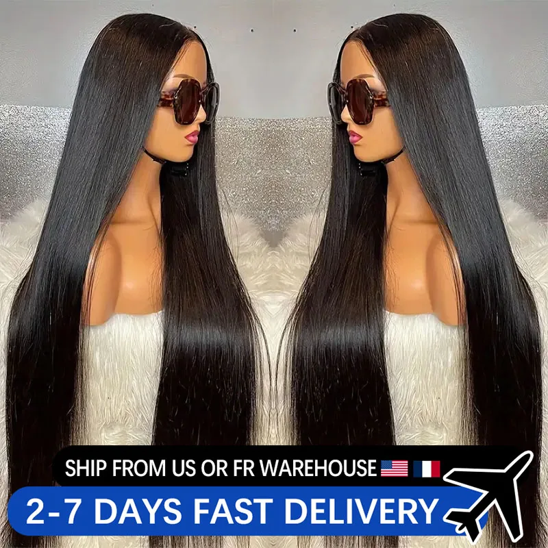 Bone Straight HD Transparent 13x4 13x6 Lace Front Wig 100% Human Hair Wigs For Women Brazilian Pre Plucked 360 Lace Frontal Wig