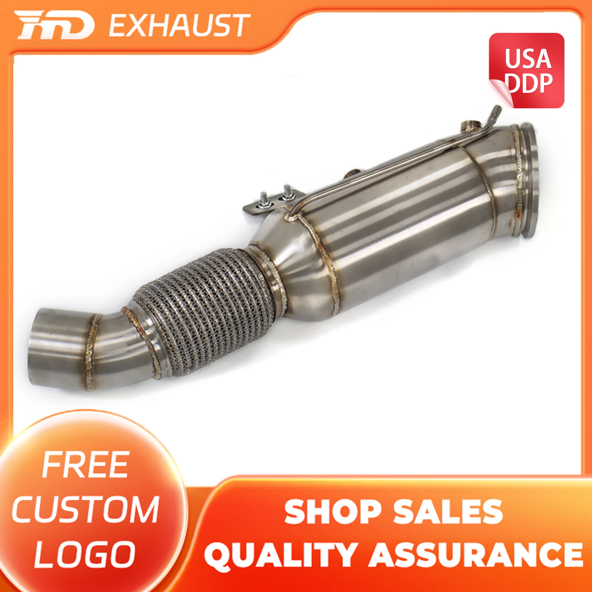 

HMD Hot sale Downpipe without cat for BMW M240i M340i M440i M540i M740i M840i X3 X4 Supra A90 B58 3.0T Tuning Exhaust Systems