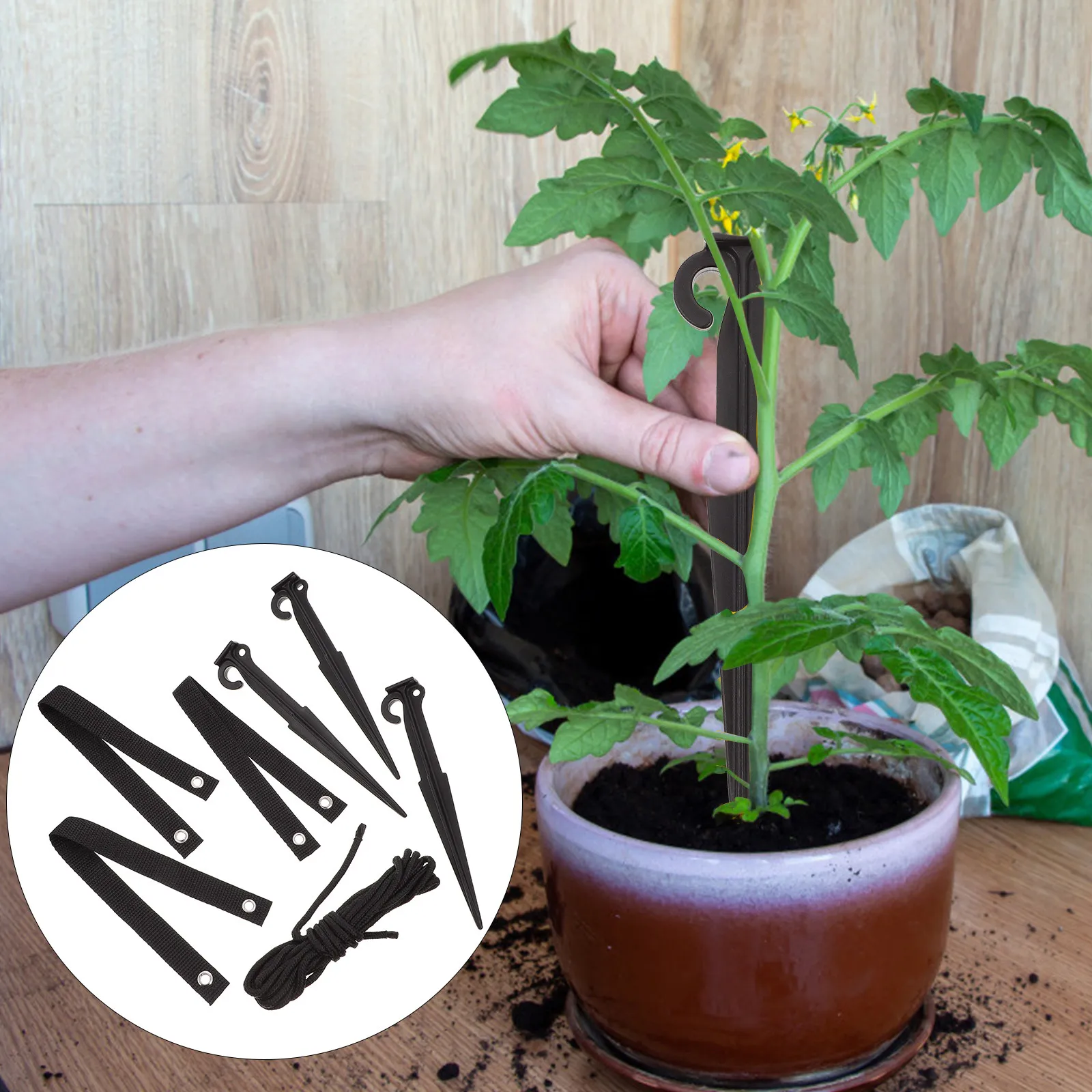 

Набор из 1 комплекта прочных многоразовых пластиковых опор для деревьев, садовый инструмент для укрепления саженцев и кустарников