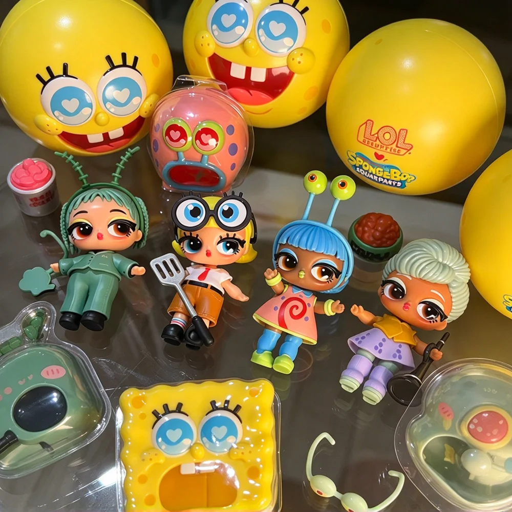 LOL Surprise SpongeBob Mini Dolls Series Surprise Ball Unboxing Dress Up Doll Figure Toy