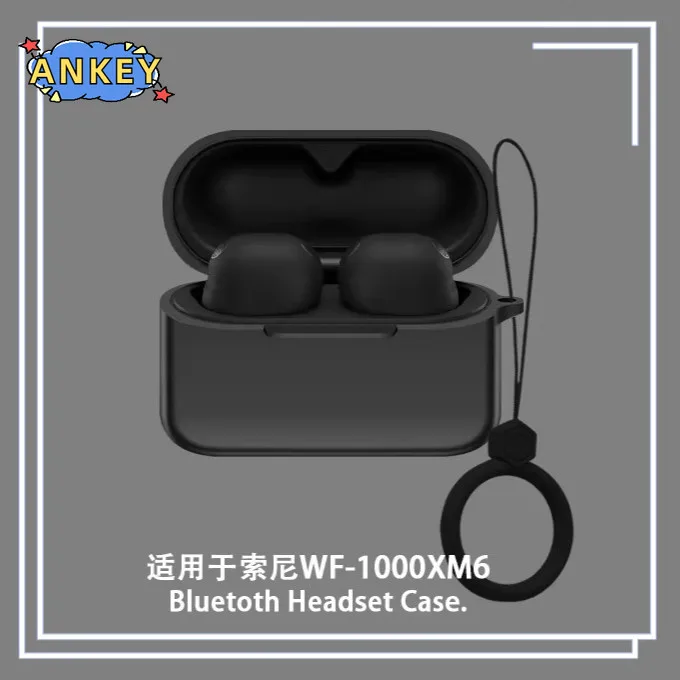 

Чехол для Sony WF-1000XM6, защитный чехол для наушников, кольцевой чехол с защитой от падения, мягкий силиконовый чехол для беспроводных Bluetooth-наушников, чехол для переноски