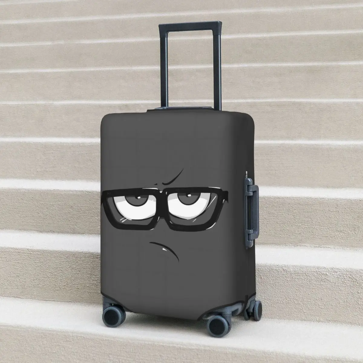 

Funny 3D Face Suitcase Cover Cartoon Strectch Cruise Trip Protection Luggage Accesories Vacation