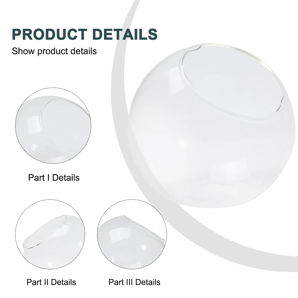 

Open Mouth Glass Vase for Succulent Plants Clear Borosilicate Glass Terrarium Container for Home and Garden Floral Displays