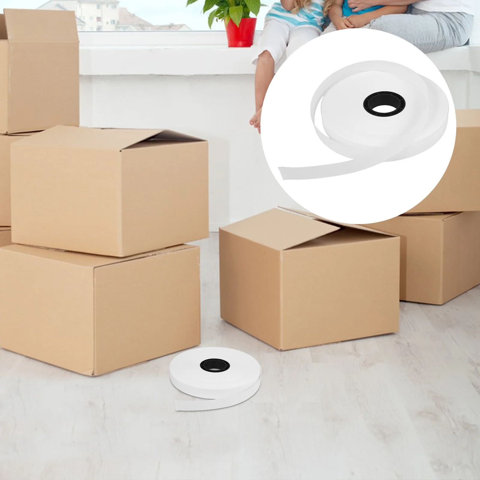 

Hot Melt Kraft Paper Tape High Temperature Resistant for Automatic Strapping Machine Writable Sealing Moving