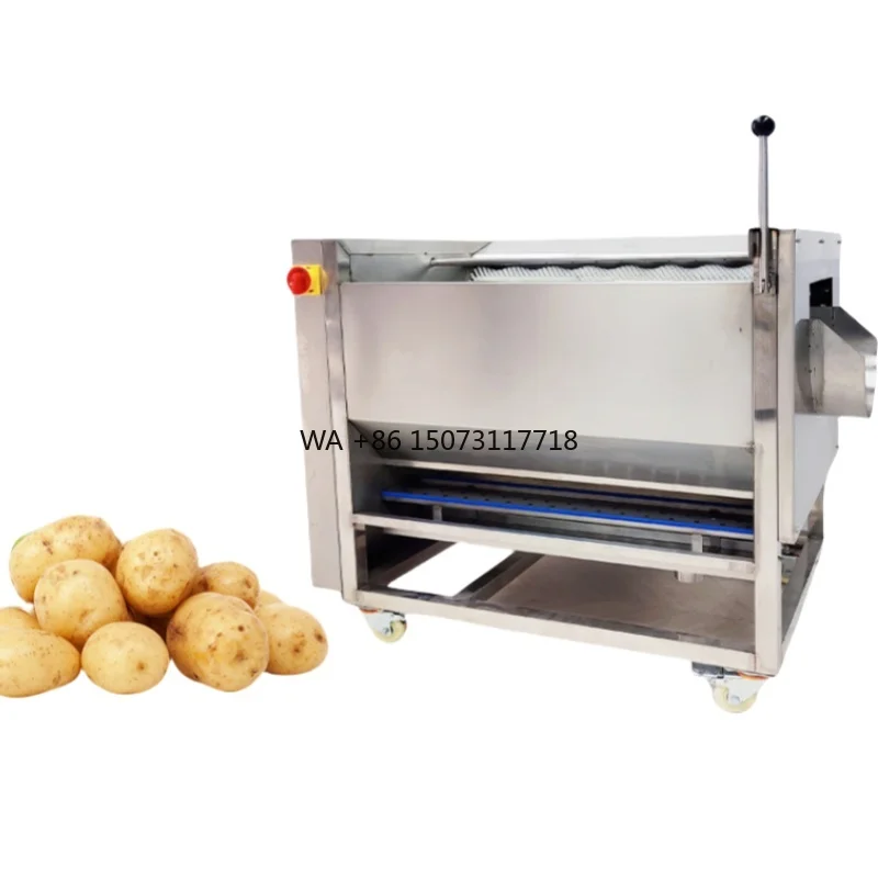 

New Horizontal Electric Fruit Vegetable Washer for Taro Radish Carrot Potato Ginger Sweet Potato Garlic Peeling Washing