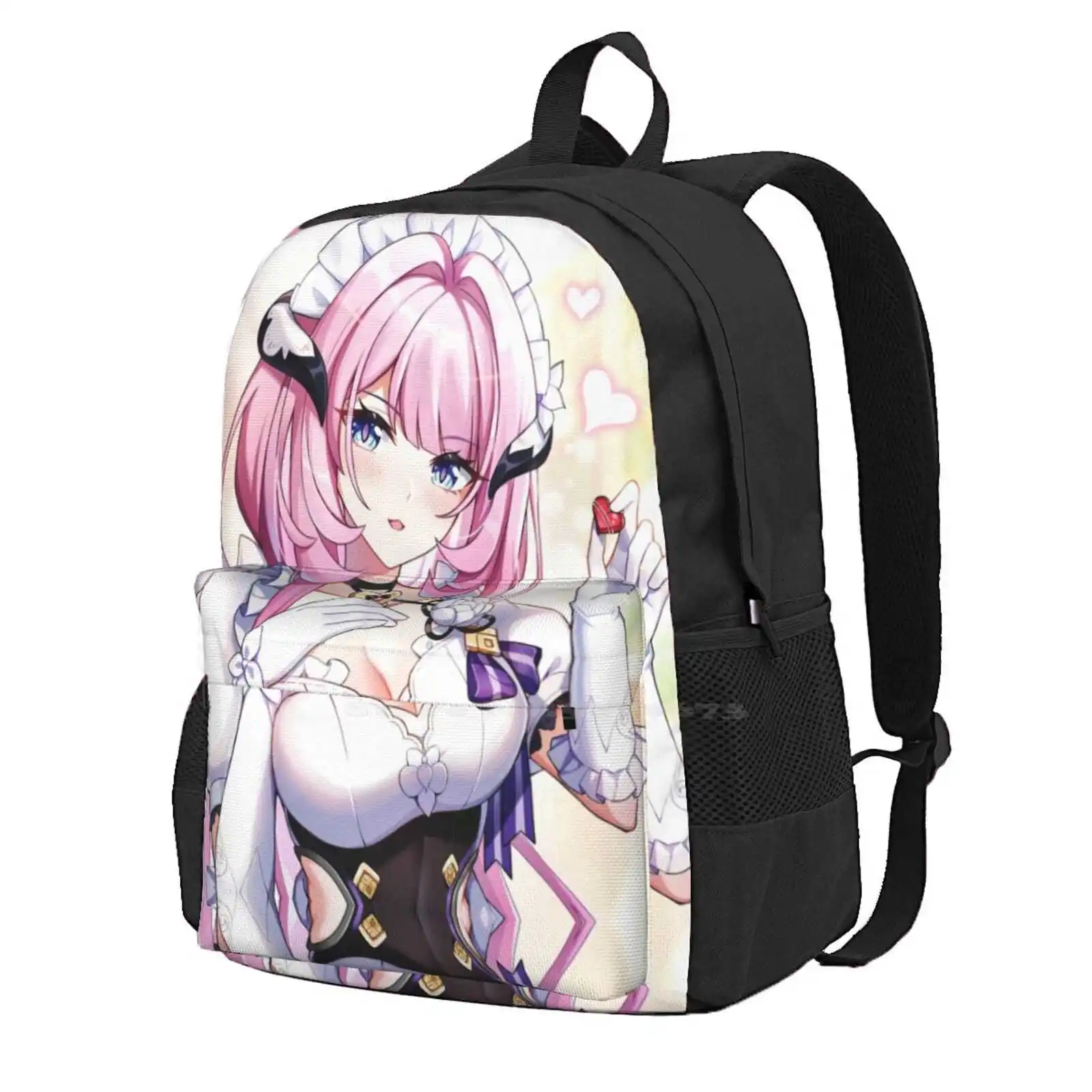 Cameriera Elysia Honkai Impact 3 Laptop da viaggio Bagpack borse da scuola cameriera Elysia Elysia Honkai Impact 3 Anime Manga videogioco carino