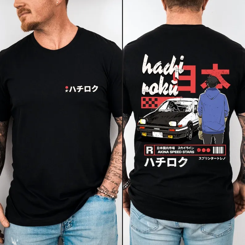 Initial D Inspired JDM Car T-Shirt AE86 Trueno: Takumi Fujiwara's Legacy