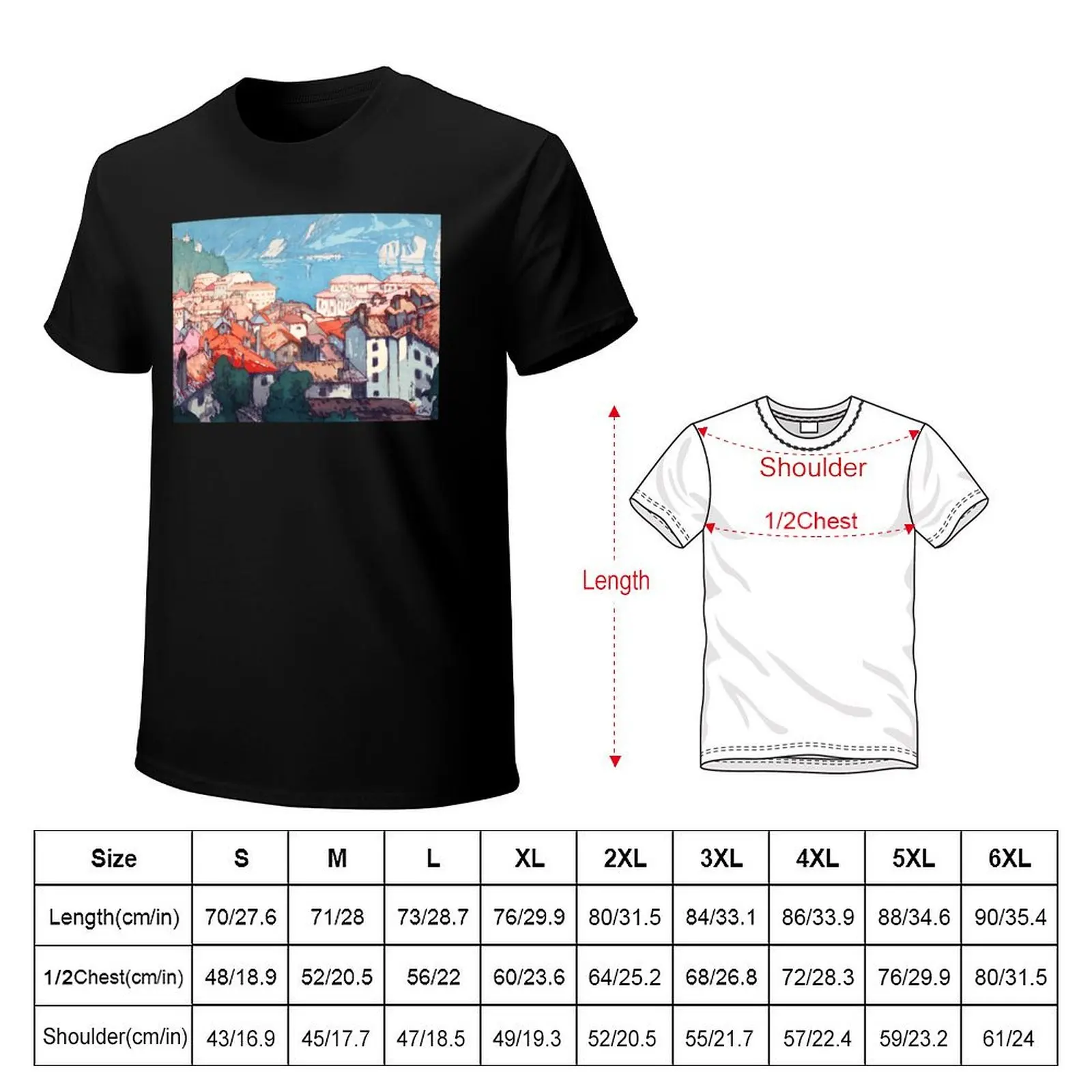 Lugano by Yoshida Hiroshi T-Shirt t shirts for man graphic tees T-Shirt