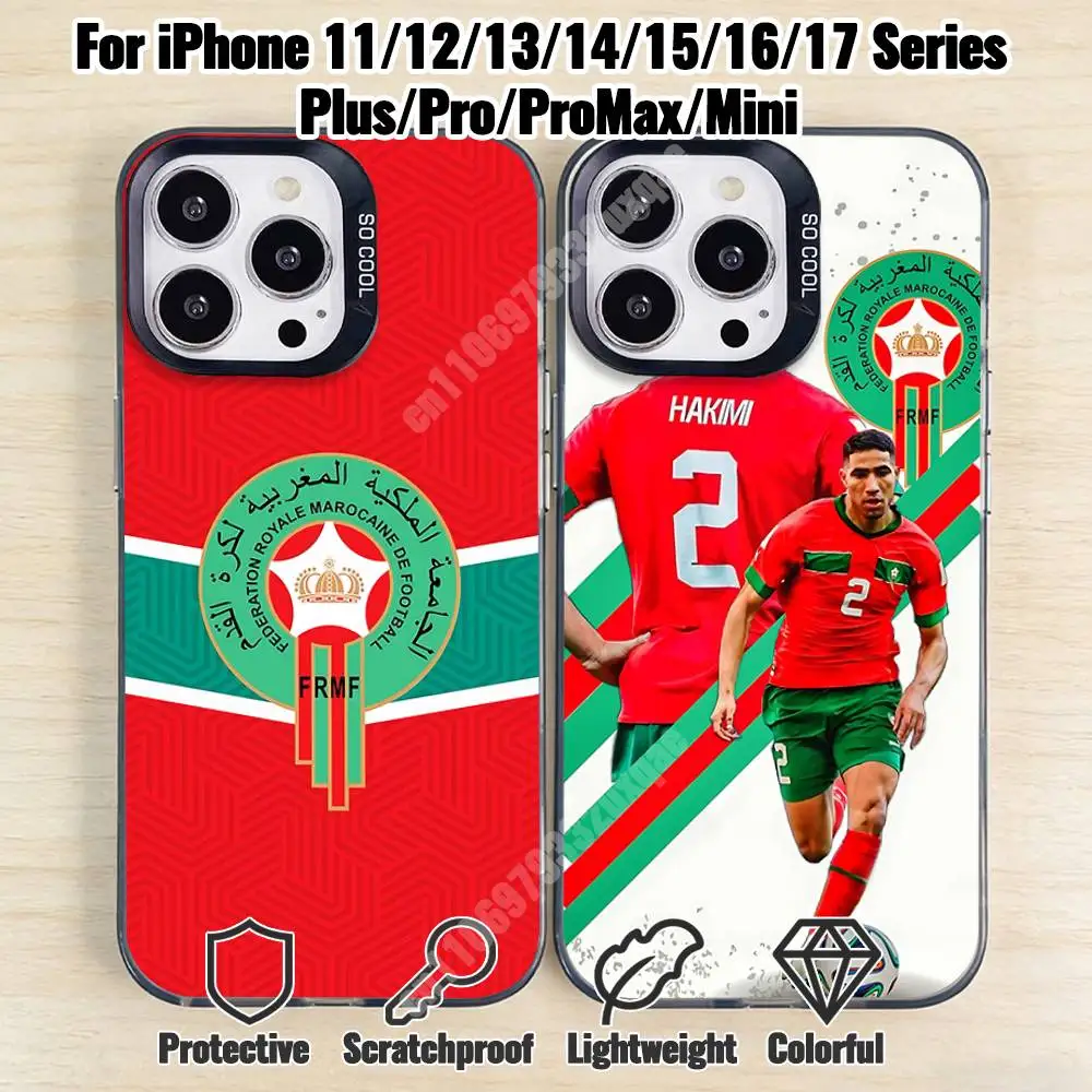 

Morocco Football H-Hakimi-S Phone Case for iPhone 17 16 15 Max Mini 14 13 Pro Plus 12 11 X XS Air IMD Cover