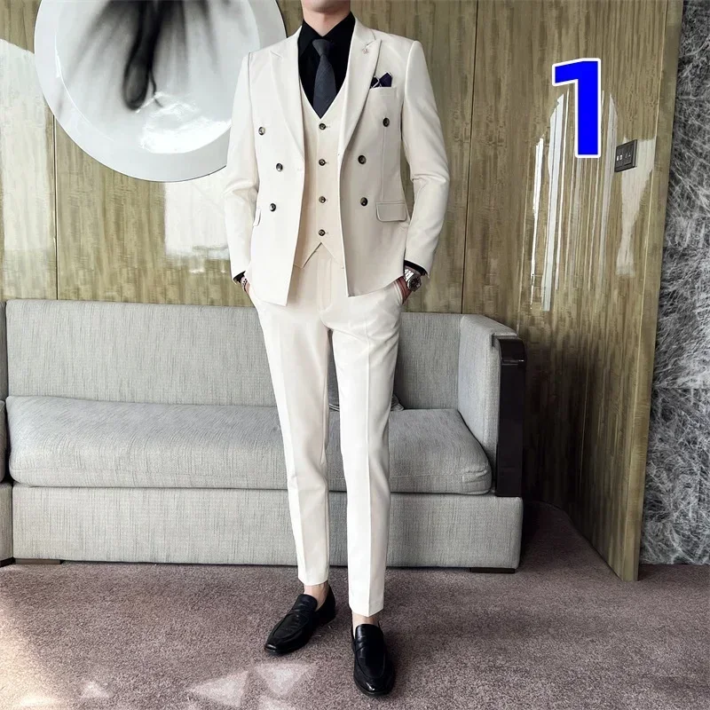 

10126 Suit suit men's three-piece business professional formal small suit