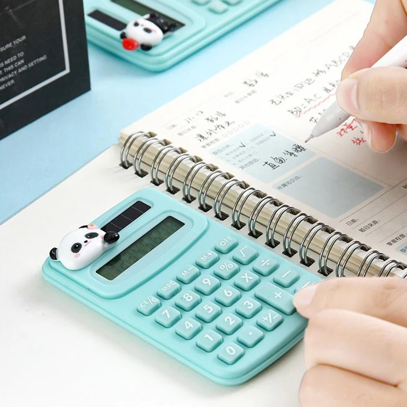 

Cute Panda Mini Calculator Small Portable Student Office Small Computer High-looking Calculator