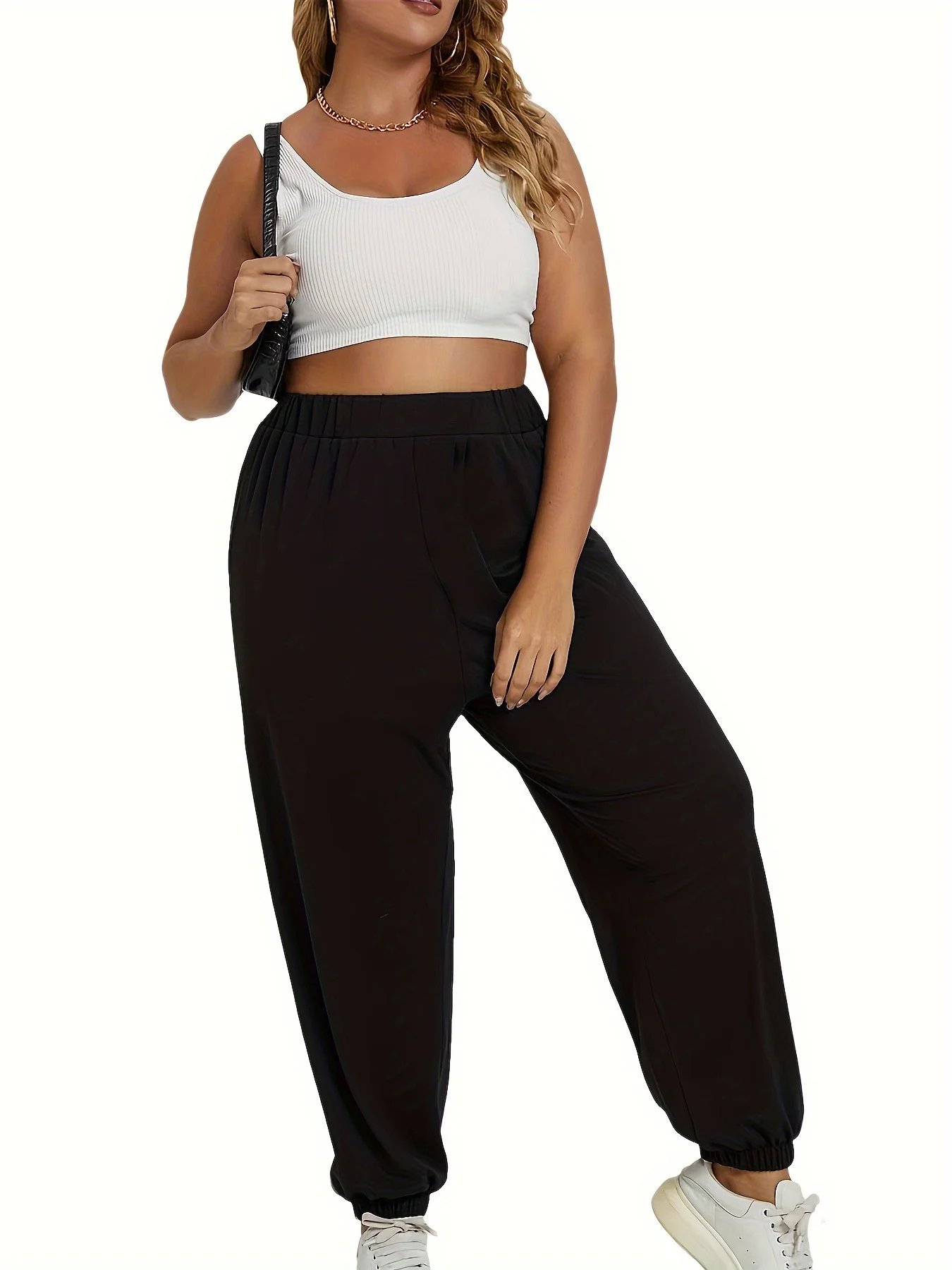 Jesienne i zimowe nowe damskie plus size dzianiny casualowe legginsy