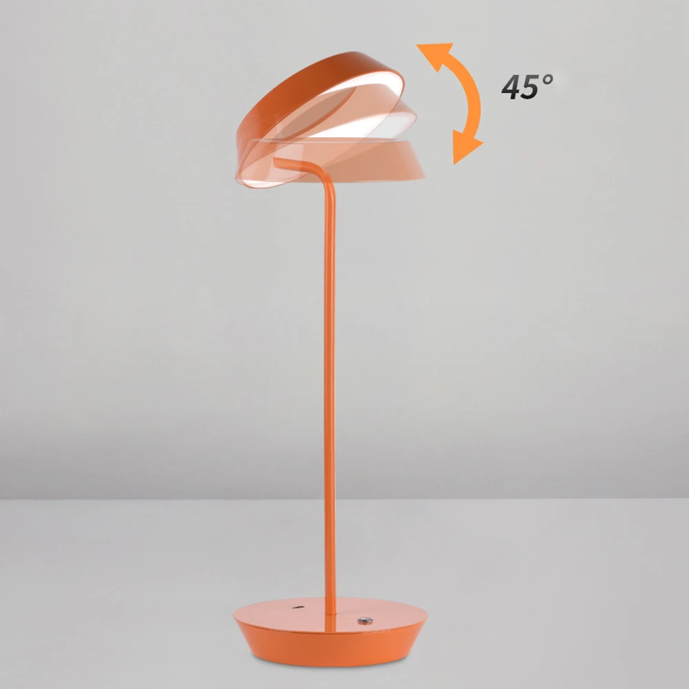 LED Rechargeable Desk Lamp 3color Metal Touch Dimming Table Lamp Modern Decorative Lamp Bedside Light Bar Atmosphere Night Light