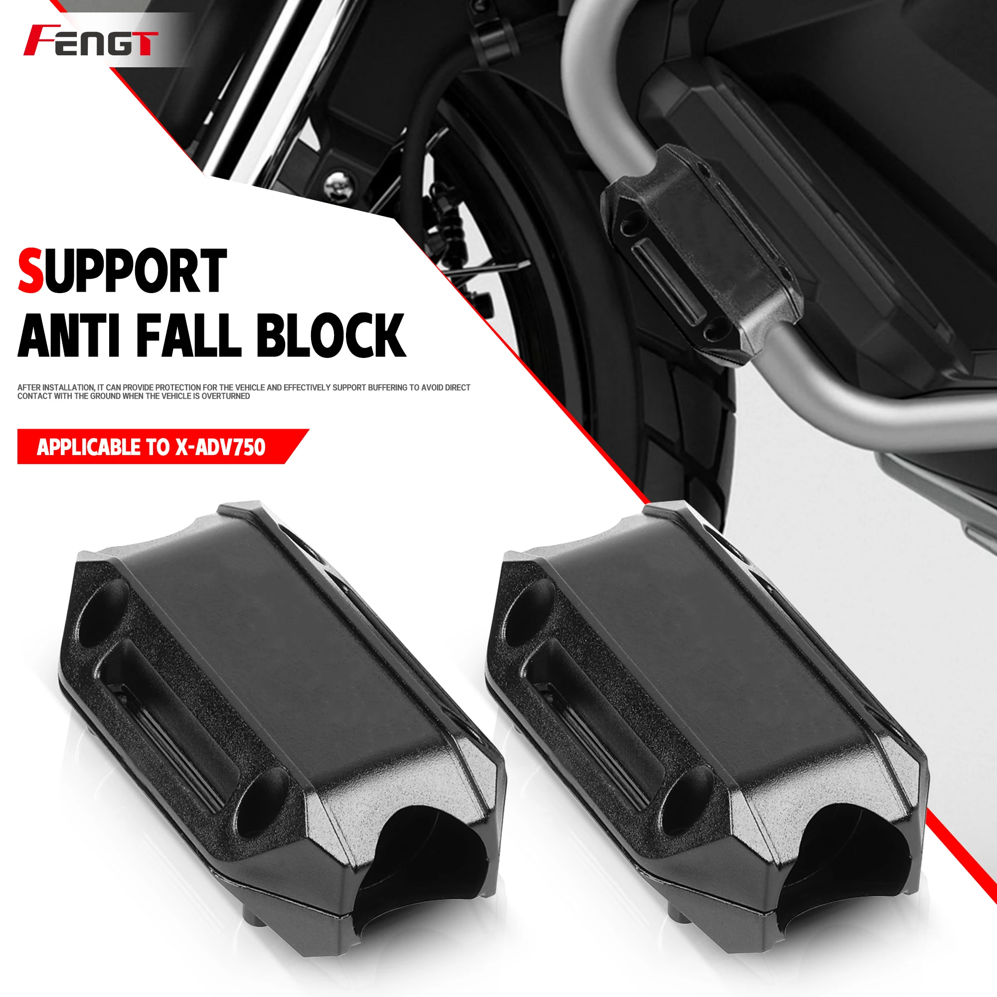 For HONDA X-ADV750 XADV750 XADV 750 2017-2026 Motorcycle Bumper Engine Slider Guard Protector Block 25mm Crash Bar Decorative