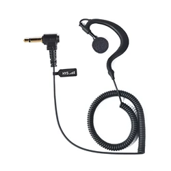 3.5mm Receive/Listen Only Radio Earpiece,G-Shape Soft Ear Hook Surveillance Headset for Two Way Radio, Radio Speaker Mic