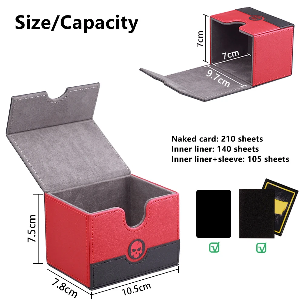 100+ Card Deck Box Game PTCG Card Deck Case Storage Box MTG Board Toy Game Collection Cards Organiser Card Deck Box Gift