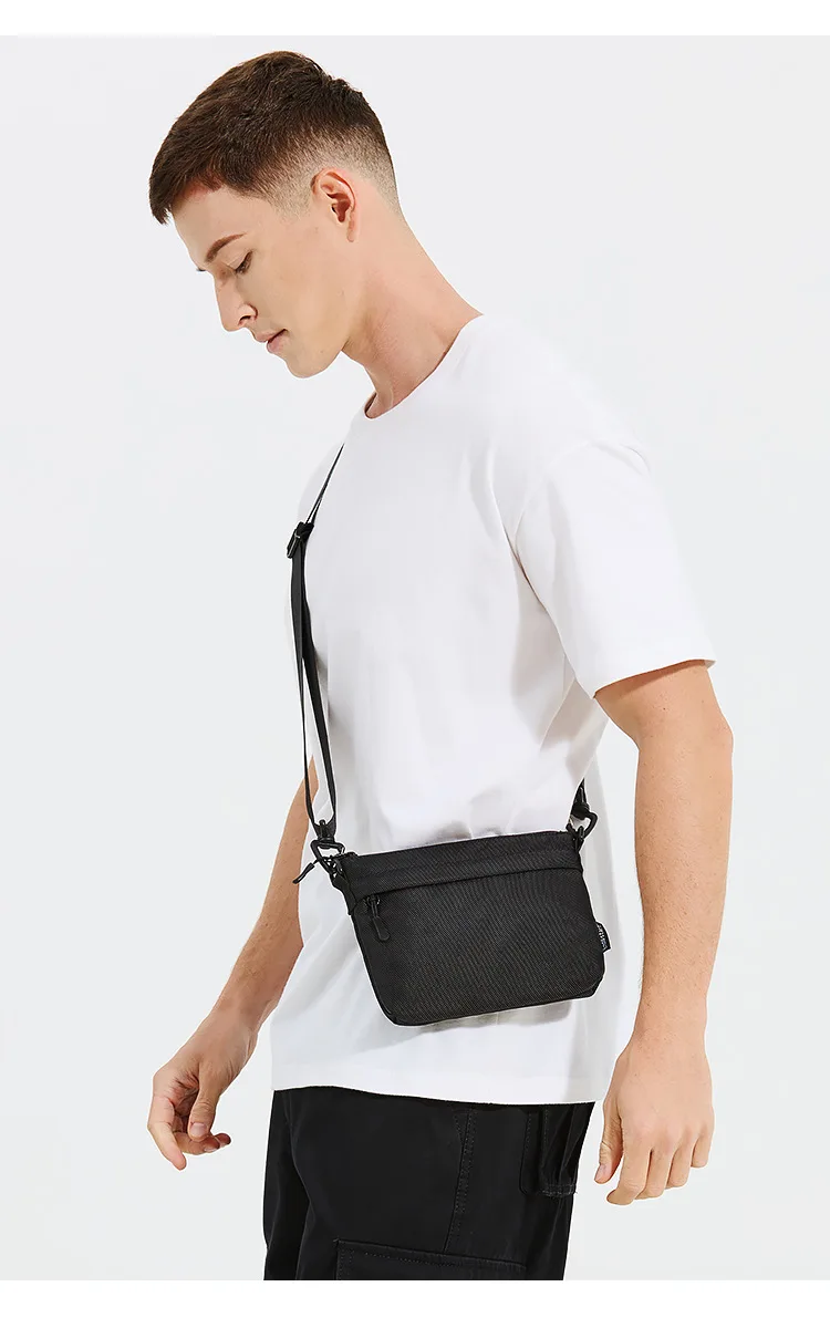 Mens Waterproof Oxford Crossbody Bag Compact Travel Shoulder Bag Casual Daypack Outdoors Lightweight
