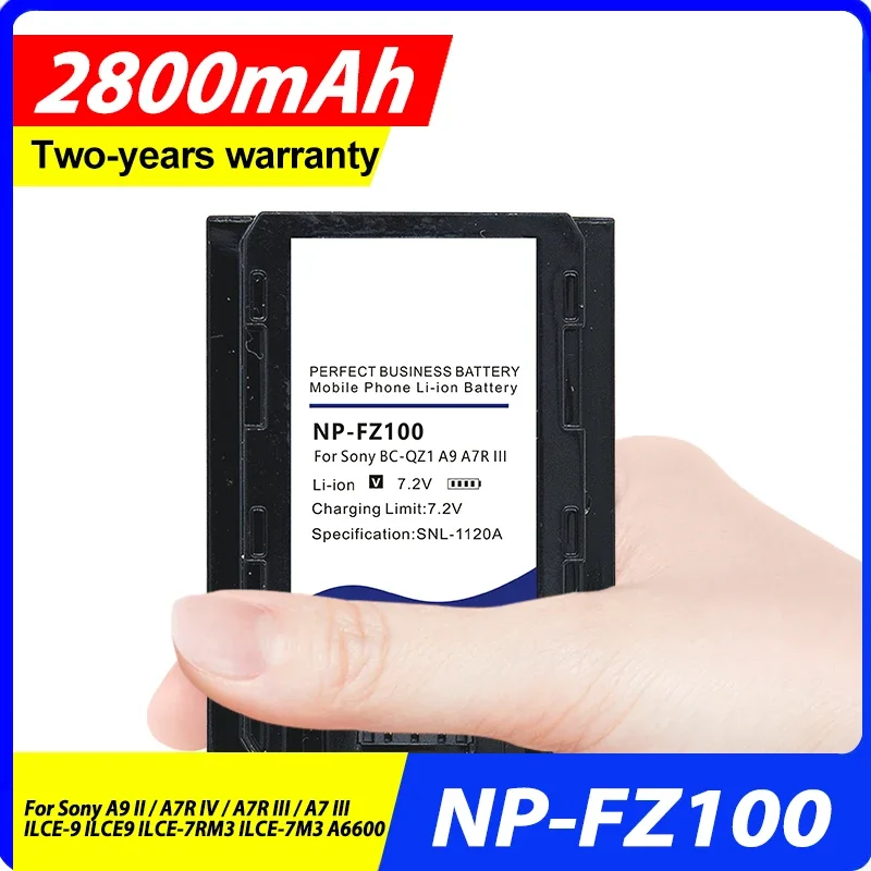 

DaDaXiong 2800mAh NP-FZ100 Battery Pack For Sony A9 II / A7R IV / A7R III / A7 III / ILCE-9 ILCE9 ILCE-7RM3 ILCE-7M3 A6600 A9M2