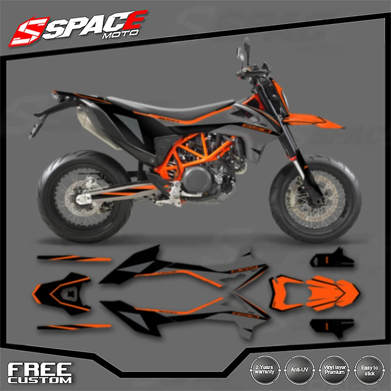 

SPACE Custom Motorcycle Graphics For KTM SMC-R 690 19-21 2019 2021 2022 SMC-R Enduro Decal Stickers Kits 005