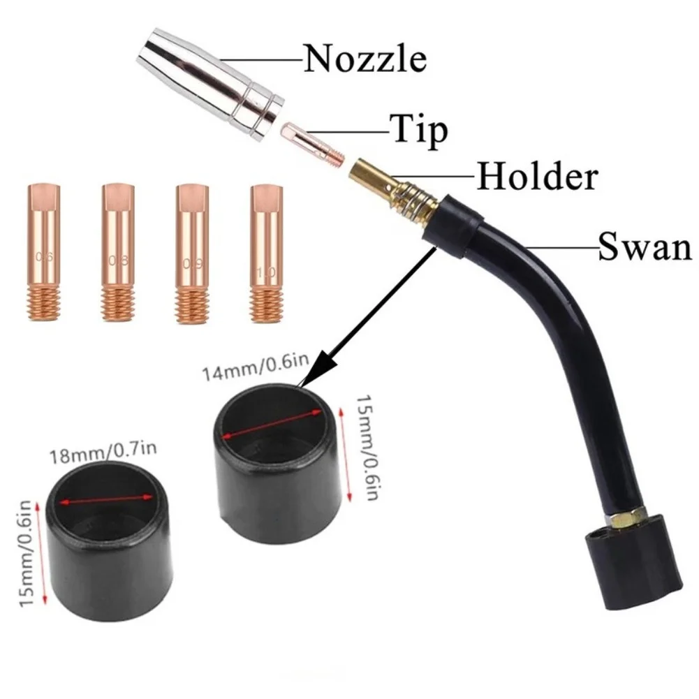 15AK For mig Welding For torch Accessories Kit 35 Piece Set Designed for Routine Maintenance and Quick Component Swaps