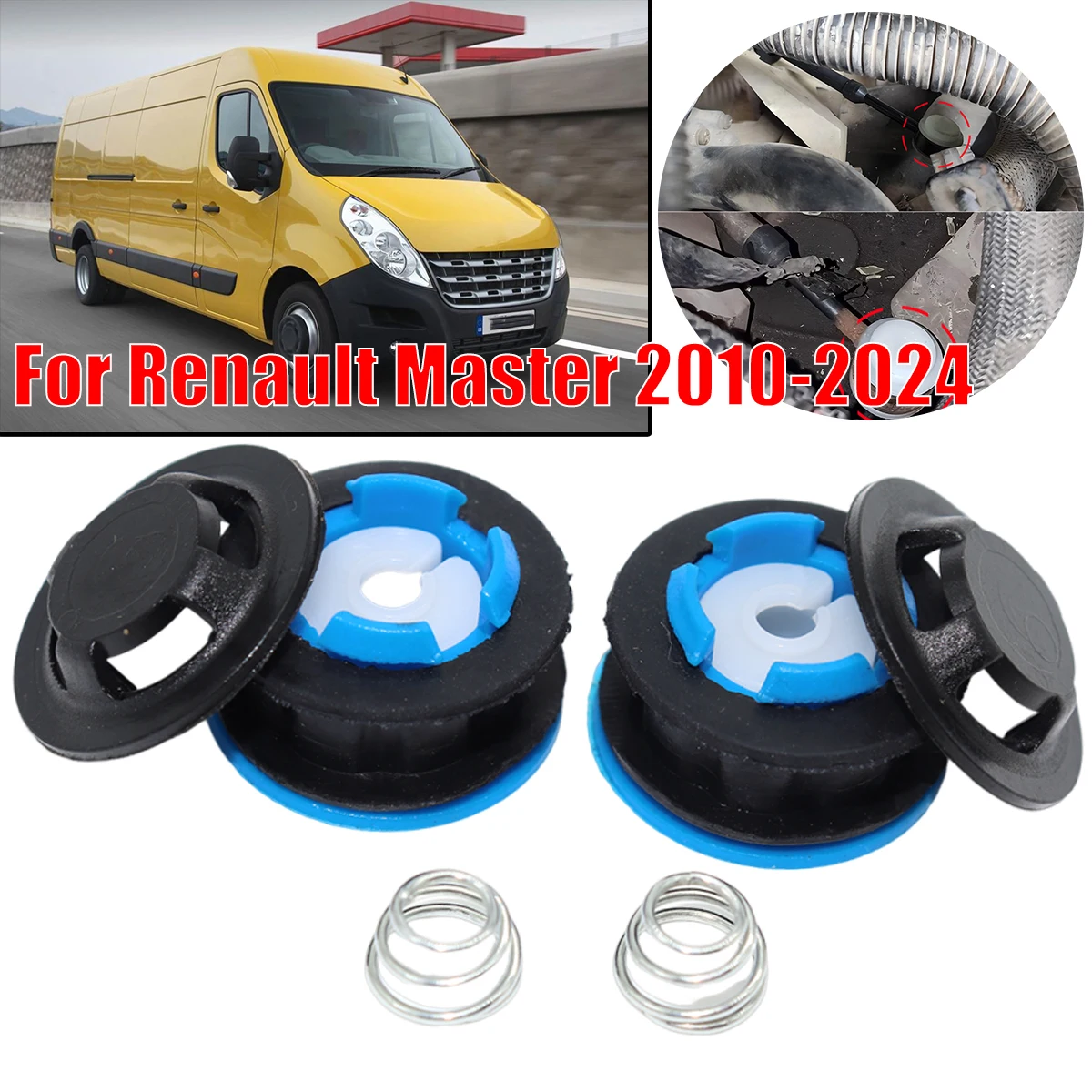 

2Kit For Renault Master 2010-2024 Upgrade MT Gear Shift Cable Linkage End Rod Bushing Gearbox Shifter lever Selector Grommet Kit