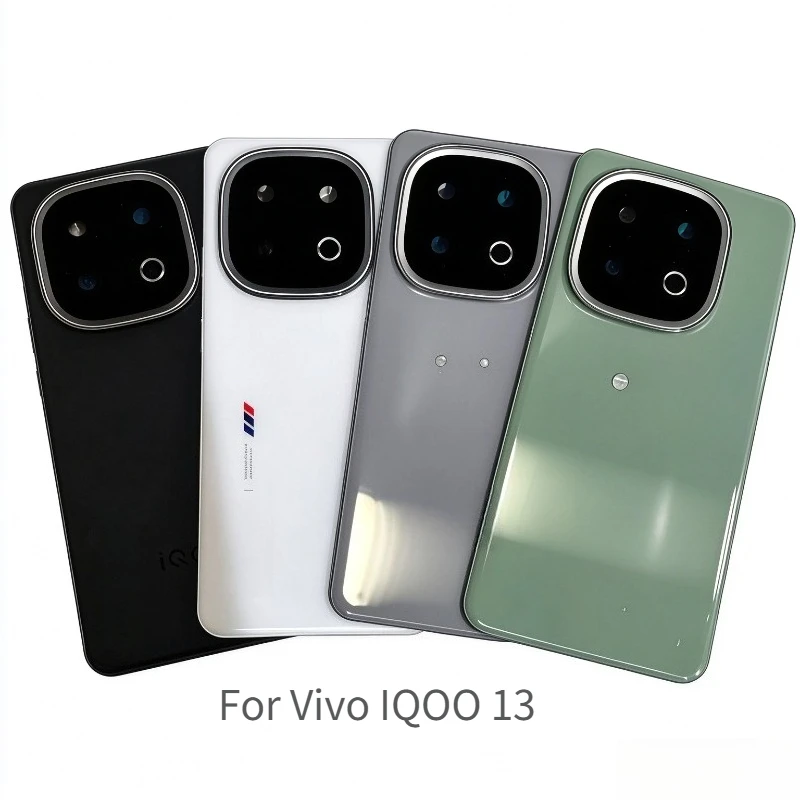 A++ Grade Back Battery Cover For Vivo iQOO 13 5G, Rear Housing Lid Replacement Case With Camera Frame Glass Lens + Adhesive