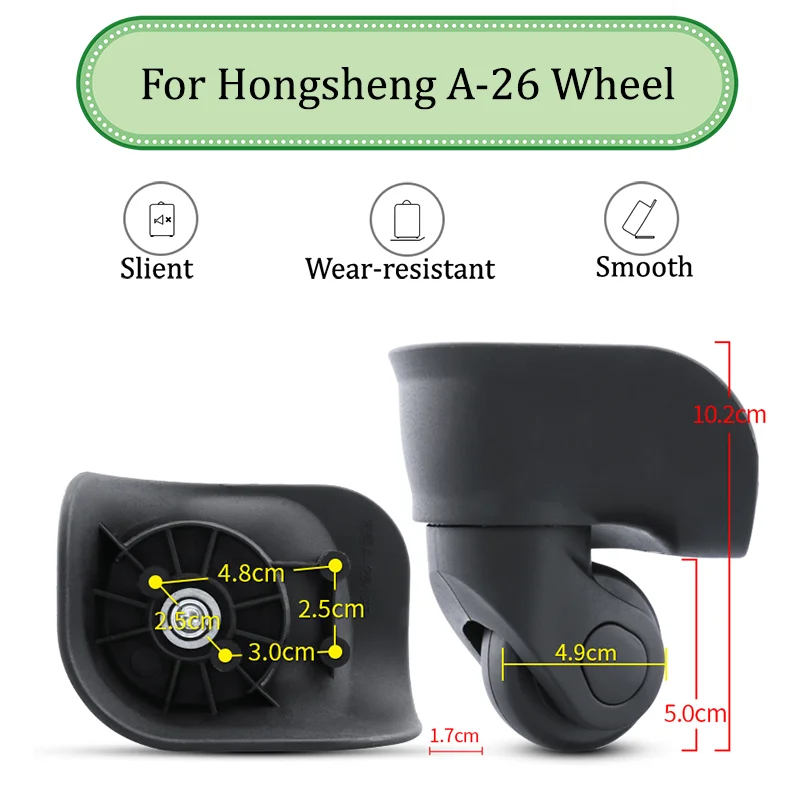 

Suitable For Hongsheng A-26 Universal Wheel Trolley Case Wheel Replacement Luggage Pulley Sliding Casters wear-resistant Repair